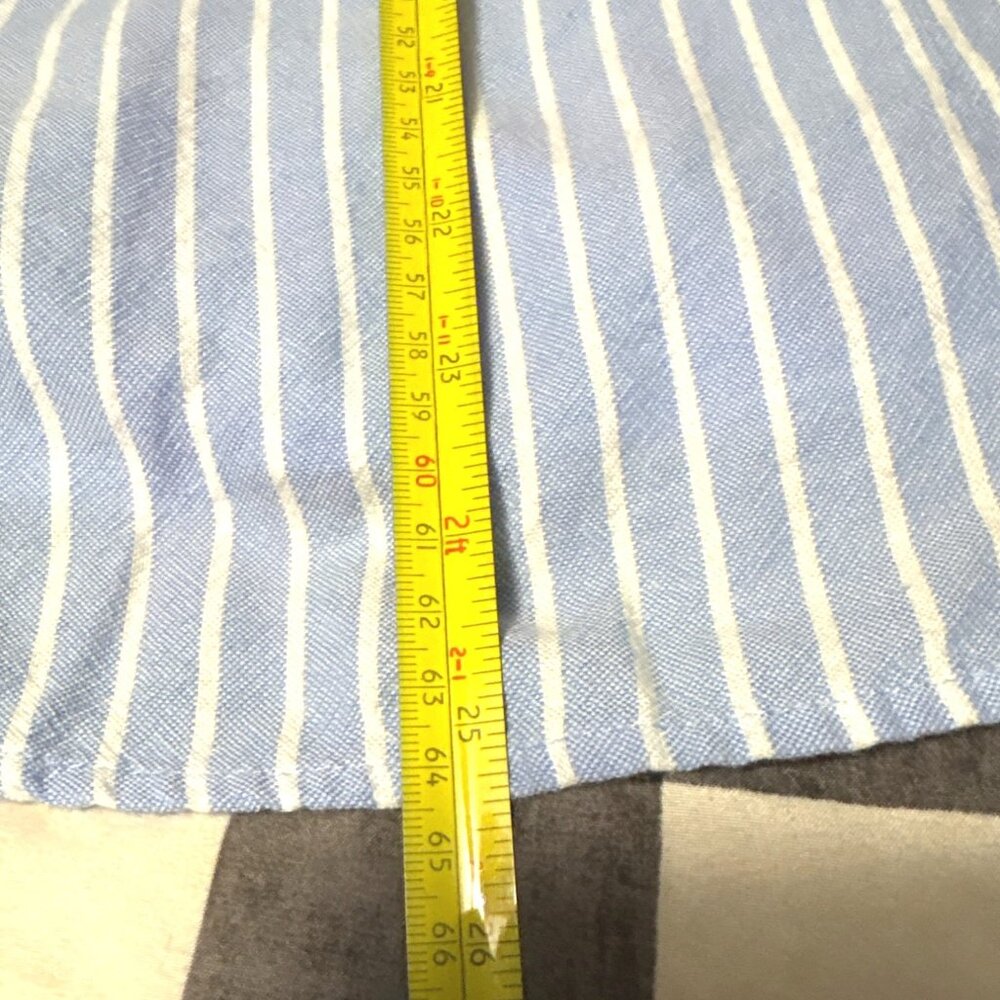 Y2K Abercrombie & Finch Classic Blue White Stripe Button Up Fitted Small - Picture 8 of 8